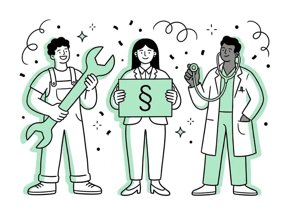 Illustration: Telefonservice-Team für Unternehmen unterschiedlichster Branchen