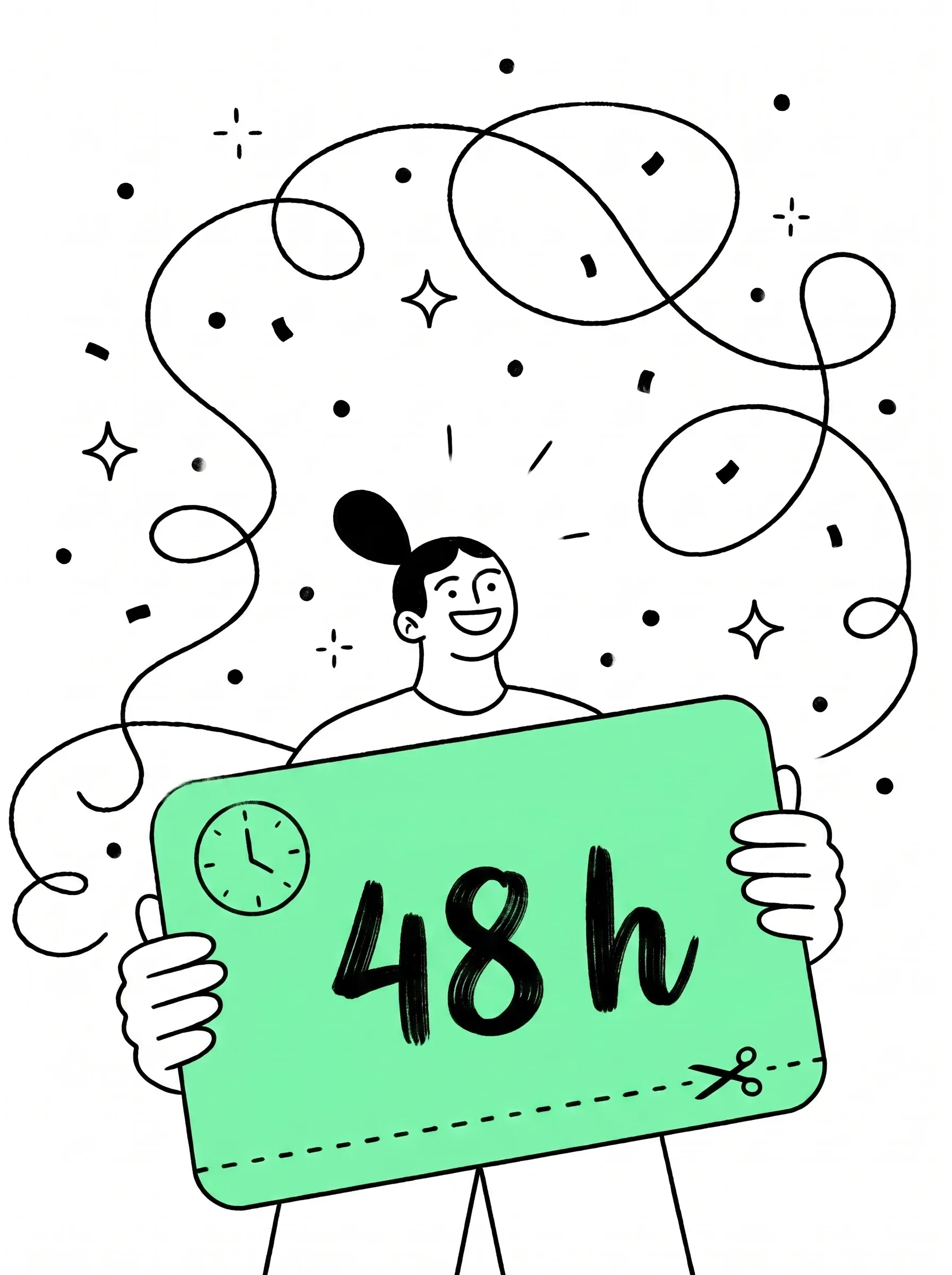Illustration: 48 Stunden kostenlos testen bei starbuero.de