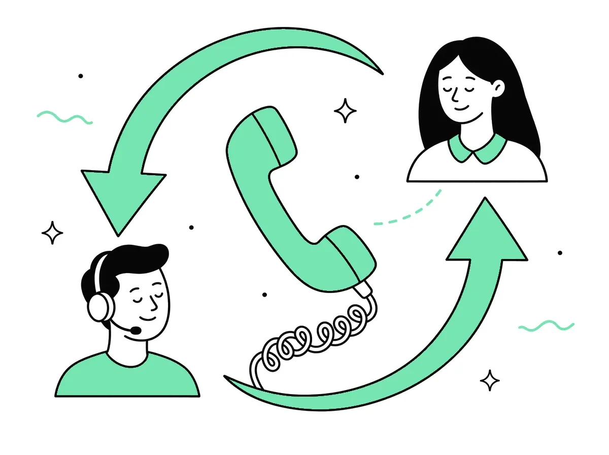 Illustration: dringende Notfälle werden herausgefiltert und direkt weitergeleitet
